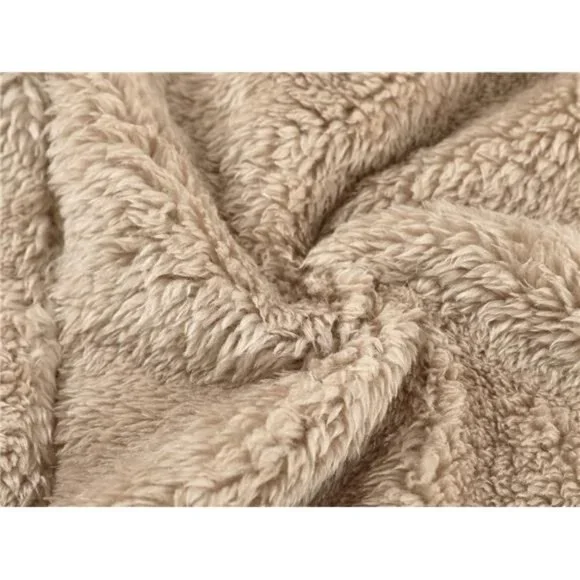 New Womens Fuzzy Fleece Vest, Casual Warm Sleeveless Zip Up Sherpa Vest - Picture 6 of 6